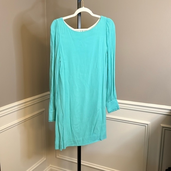 Kate Spade turquoise blue long sleeve shift dress size 10 - Picture 1 of 8